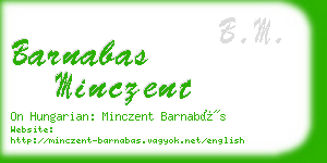 barnabas minczent business card